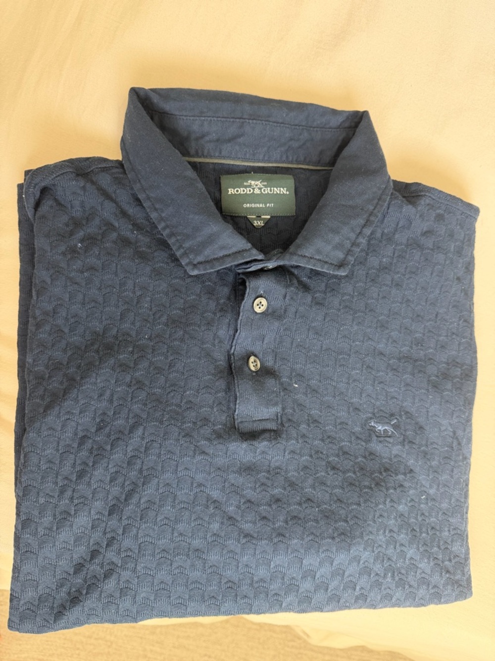 Rodd & Gunn Navy Textured Polo